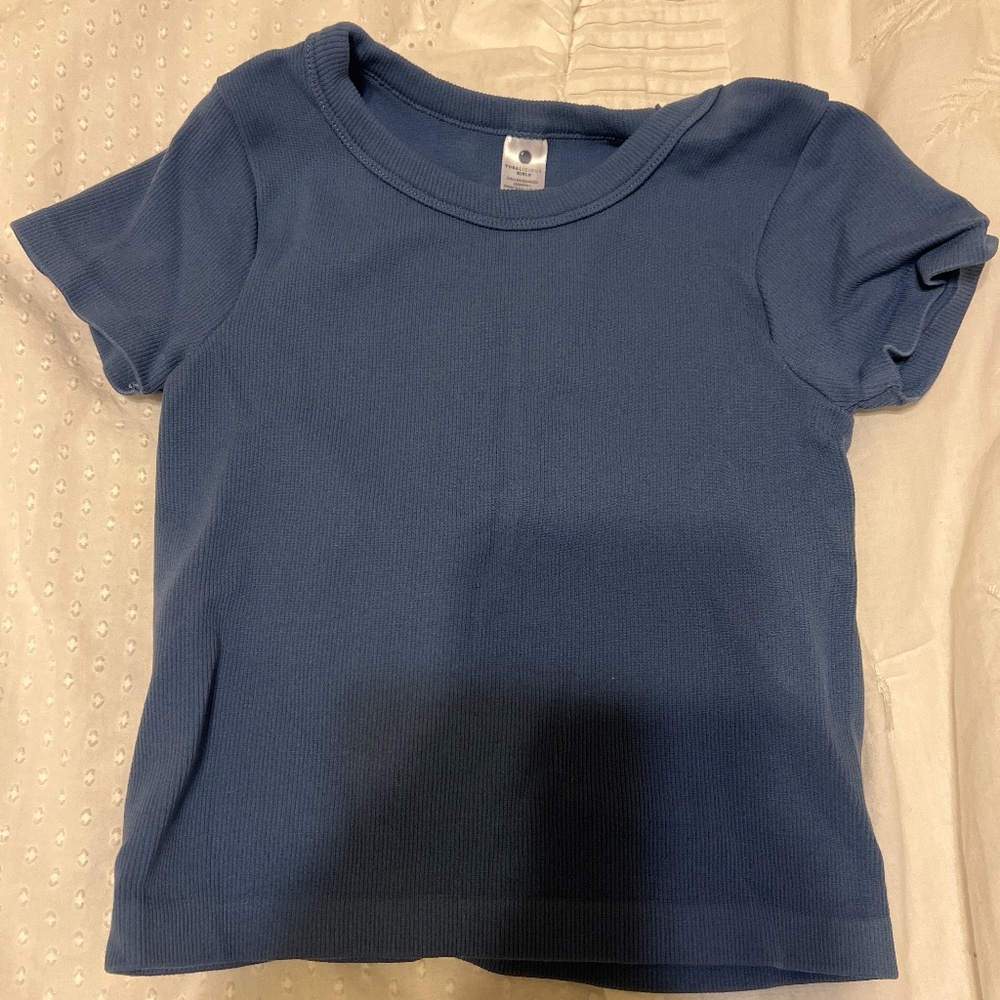 navy blue yoga active wear top (junior girls)